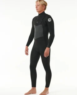 Combinaison de surf homme DAWN PATROL WARMTH 3/2 mm zip poitrine noir RIP CURL