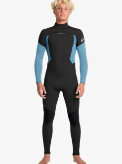 Combinaison de surf homme PROLOGUE+ 3/2 mm zip dorsal Cloud Blue QUIKSILVER