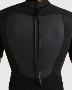 Combinaison de surf shorty manches courtes homme PROLOGUE noir 2/2 mm QUIKSILVER