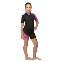 Combinaison shorty junior AQUATIC zip frontal rose 2 mm SALVIMAR