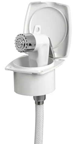 Douche Boris finition blanche tuyau PVC 2.5 m