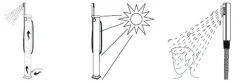 DOUCHE SOLAIRE 9L GRISE
