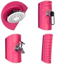 DOUCHE SOLAIRE PEHD COBRA ROSE 32L + RINCE PIEDS
