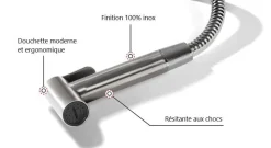Douchette inox à levier- Tiger - Osculati