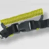 Dragonne de plongée spirale extensible avec bloqueur + câble armé jaune AQUATYS