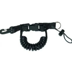 Dragonne de plongée spirale extensible avec bloqueur noire AQUATYS
