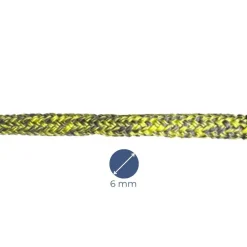 ECOUTE HOBART MS384 DYNEEMA SK78 DOUBLE TRESSE GAINE BLACK TECHNORA - JAUNE - MEYER