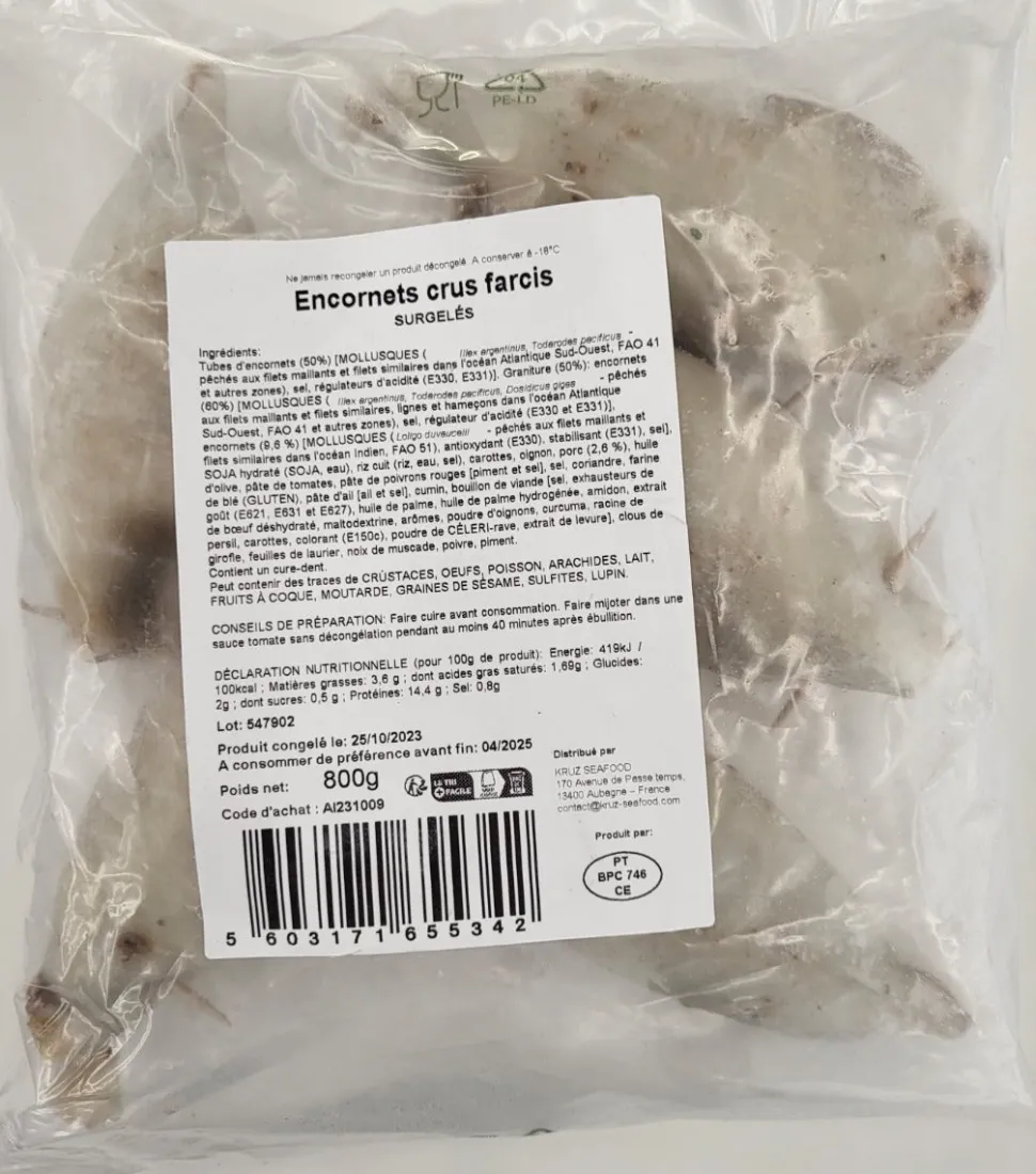 ENCORNETS FARCIS A LA PORTUGUAISE 800G