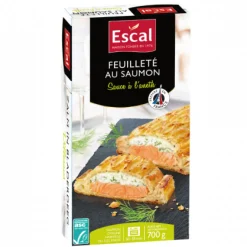 FEUILLETÉ AU SAUMON SAUCE À L'ANETH 700G ESCAL