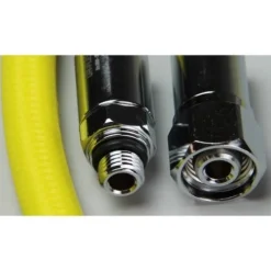 Flexible moyenne pression tressé extraflex 100 cm JAUNE mâle 3/8" / femelle 9/16" AQUATYS