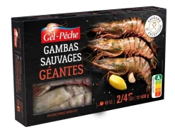 GAMBAS GEANTES CRUES SAUVAGES 2/4 PIECES 400GR