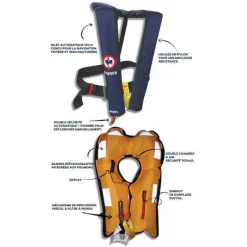 GILET GONFLABLE AUTOMATIQUE FRANCE 170N - PLUSIEURS COLORIS - EXCLUSIVITE CABESTO | LALIZAS