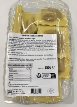 GRANTORTELLI FRAIS AUX CÈPES 250G PALAIS DES METS