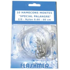 HAMEÇONS MONTÉS FLASHMER SPÉCIAL PALANGRE N3/0 X10