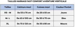HARNAIS RÉGLABLE FAST CONFORT AVENTURE VERTICALE