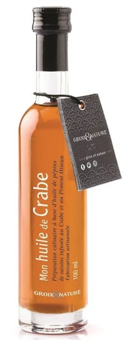 HUILE DE CRABE AU PIMENT OISEAU 100ML GROIX ET NATURE