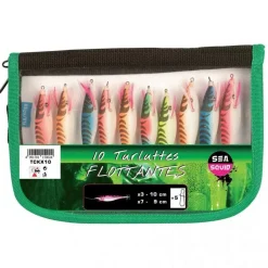 KIT 10 TURLUTTES FLOTTANTES SEA SQUID