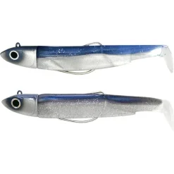 Kit Leurre Off Shore Souple Armé Black Minnow 120 +Tête Plombée FIIISH