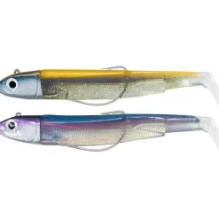 Kit Leurre Off Shore Souple Armé Black Minnow 120 +Tête Plombée FIIISH