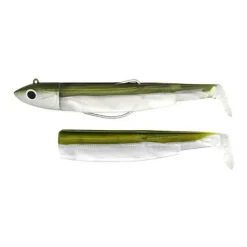 Kit Leurre Souple Armé Black Minnow 70 +Tête Plombée Off Shore FIIISH