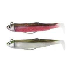 Kit Leurre Souple Armé Black Minnow 70 +Tête Plombée Search FIIISH