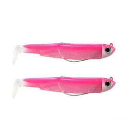Kit Leurre Souple Armé Black Minnow 70 +Tête Plombée Shore FIIISH