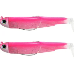 Kit Leurre Souple Armé Black Minnow 90 +Tête Plombée SHORE FIIISH