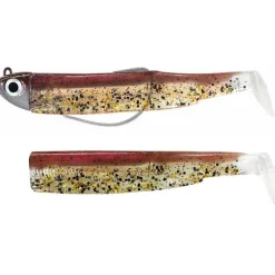 Kit Leurres Souple Armé Black Minnow 90 +Tête Plombée Shore -FIIISH