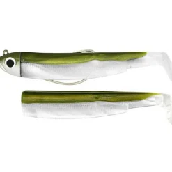 Kit Leurres Souple Armé Black Minnow 90 +Tête Plombée Shore -FIIISH