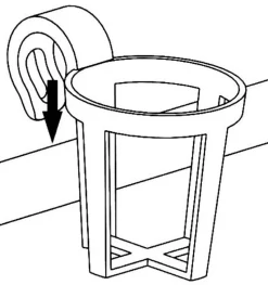 Kit porte-verres 3 pièces en plastique - Ø 25-30 mm