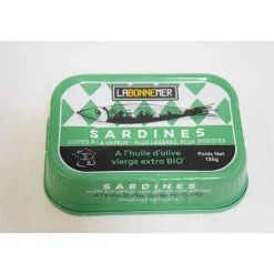 LABONNEMER BIO SARDINES A L'HUILE D'OLIVE