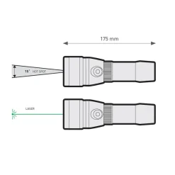 Lampe de plongée EOS 25LR 2500 lumens + pointeur laser MARES