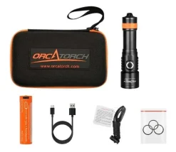 Lampe de plongée vidéo D530V 1200 lumens ORCATORCH