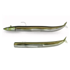 LEURRE SOUPLE ARMÉ+CORPS CRAZY SAND EEL 220 60G KAKI