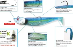 LEURRE SOUPLE FLASHMER BLUE SHAD 80