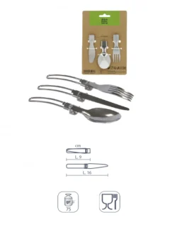 Lot de 3 couverts pliants CURVES ELEMENTERRE