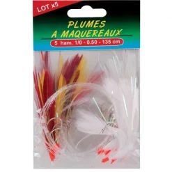 LOT LEURRE FLASHMER PLUMES À MAQUEREAUX N1/0 X5
