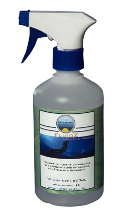 Lubrifiant combinaisons de plongée facilitateur d'habillage FLUID Z spray 500 ml ABYSSNAUT
