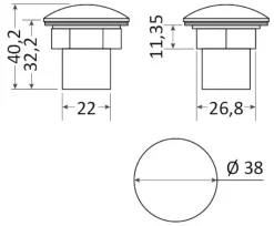 Lumière de courtoisie à encastrer LED - Osculati