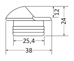 Lumière de courtoisie inox Alcor LED - éclairage en bas - Osculati