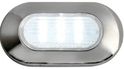 Lumière de courtoisie étanche en inox - LED - sans encastrement - Osculati