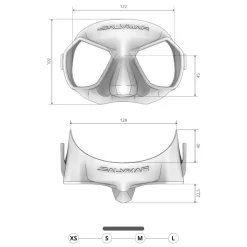 Masque de chasse sous-marine HATHOR anti-buée noir SALVIMAR