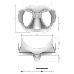 Masque de chasse sous-marine MORPHEUS anti-buée noir SALVIMAR