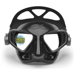 Masque de chasse sous-marine et d'apnée FALCON anti-buée noir C4