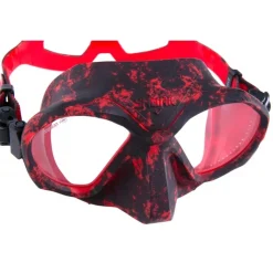Masque de chasse sous-marine SHARK CAMO rouge BEUCHAT