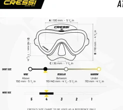 Masque de plongée sous-marine A1 anti-buée CRESSI SUB