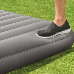 MATELAS GONFLABLE DOWNY - 1 PERS + GONFLEUR A PIED INTÉGRÉ INTEX