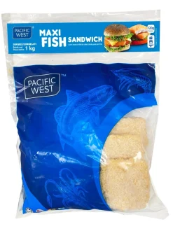MAXI FISH SANDWICH COLIN 1KG PACIFIC WEST FOODS