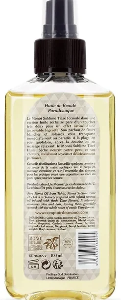 MONOI TIARE SPRAY CORPS ET CHEVEUX - COMPTOIR DES MONOI