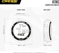 Montre ordinateur chasse sous-marine et apnée KING CRESSI SUB